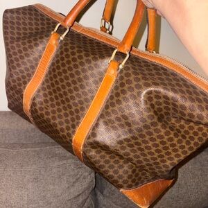 Celine Elegant Brown Patterned duffle bag vintage